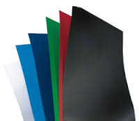 Обложки цветные пластиковые непрозрачные  белые А4, 400 мкм (50 шт)